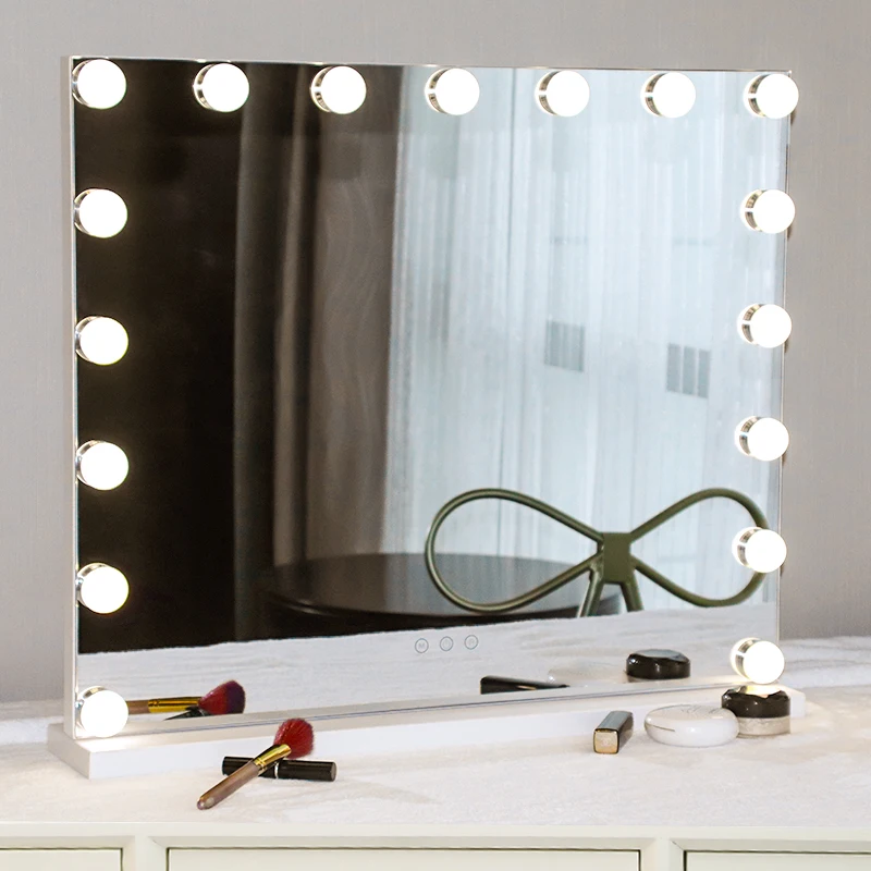 Dimmable Hollywood Led Makeup Mirror 17 Bulbs Desktop Vanity Mirror With s For Girls Makeup