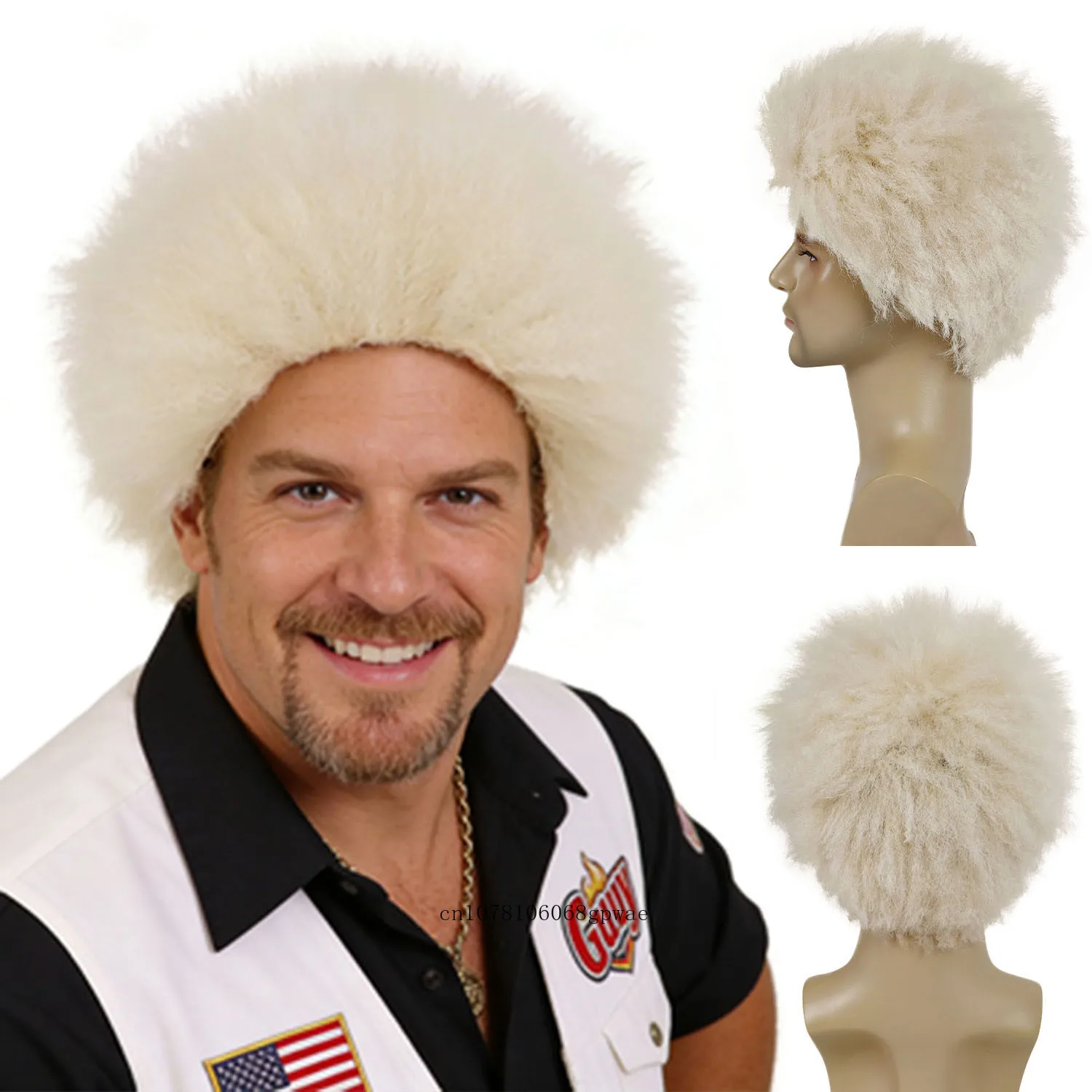 

Синтетический короткий светлый парик для мужчин, парик для косплея знаменитого шеф-повара, классический афро-парик в стиле 70-х 80-х годов, парик в стиле диско, для Хэллоуина, костюмированных вечеринок