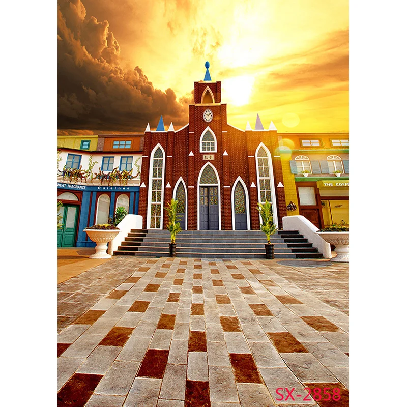 Vinyl Chụp Ảnh Phông Nền Chống Đỡ Hoa Sàn Gỗ Lâu Đài Cưới Chủ Đề Chụp Ảnh Phòng Thu Nền 2157 YXFL-51