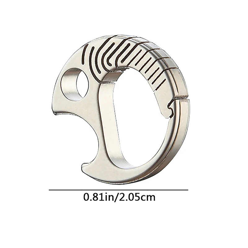 مشبك صغير سبائك التيتانيوم صغير ذهبية المشبك المفاتيح فتاحة الزجاجات أداة خارجية EDC التخييم سريعة معلقة مشبك المفاتيح #6