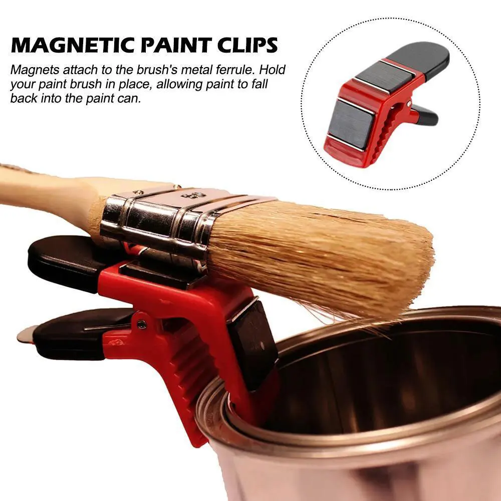 1Pcs Magnet Paint Brush Holder Strong Magnetic Clip Paint Tools/ Hand Tools for Renovation