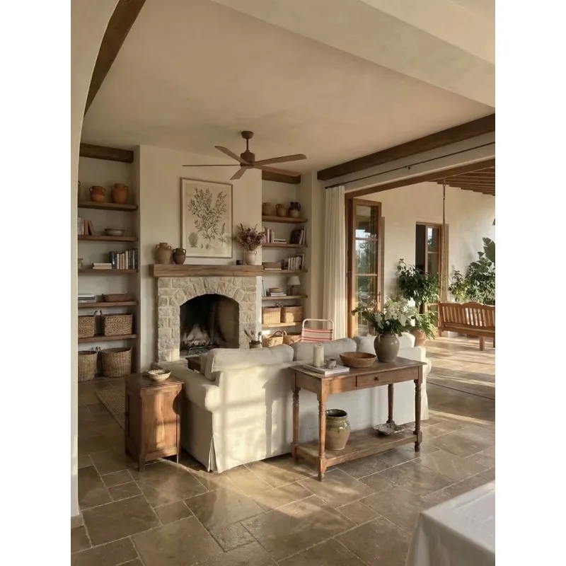 Tuscan natural wind imitation lime stone tiles, mother and child fight