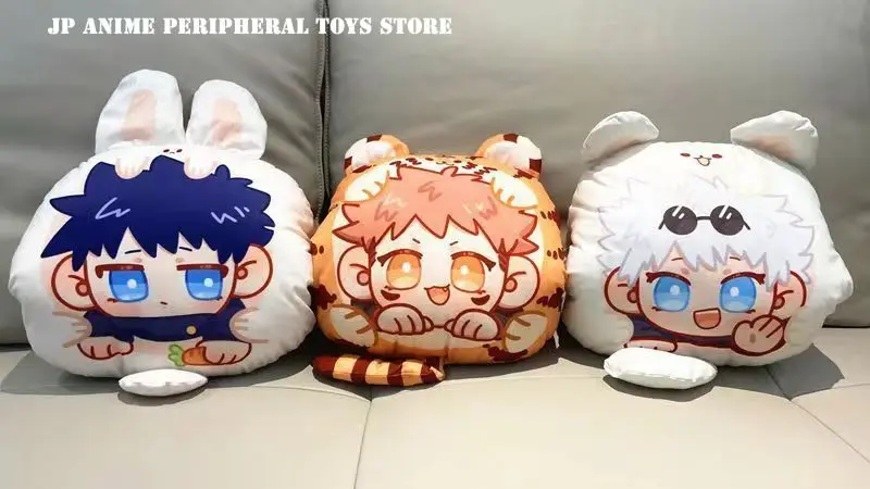새로운 Satoru Gojo 플러시 장난감 만화 Itadori Yuji Fushiguro 메구미 피규어 던지기 베개 룸 장식 팬 컬렉션
