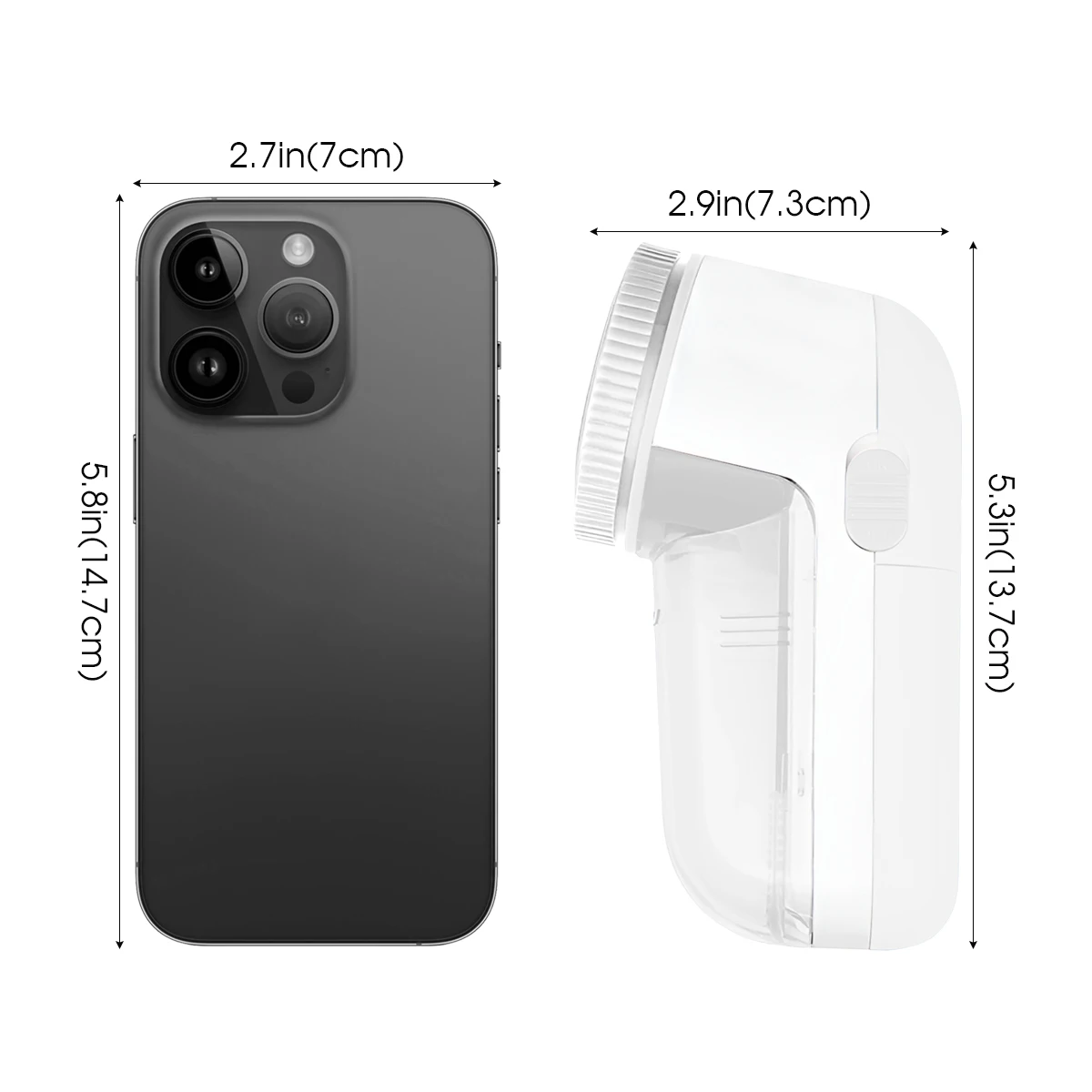 Mini Lint Remover Travel Portable AA Battery Electric Fabric Shaver Cordless Sweater Shaver (No Battery)