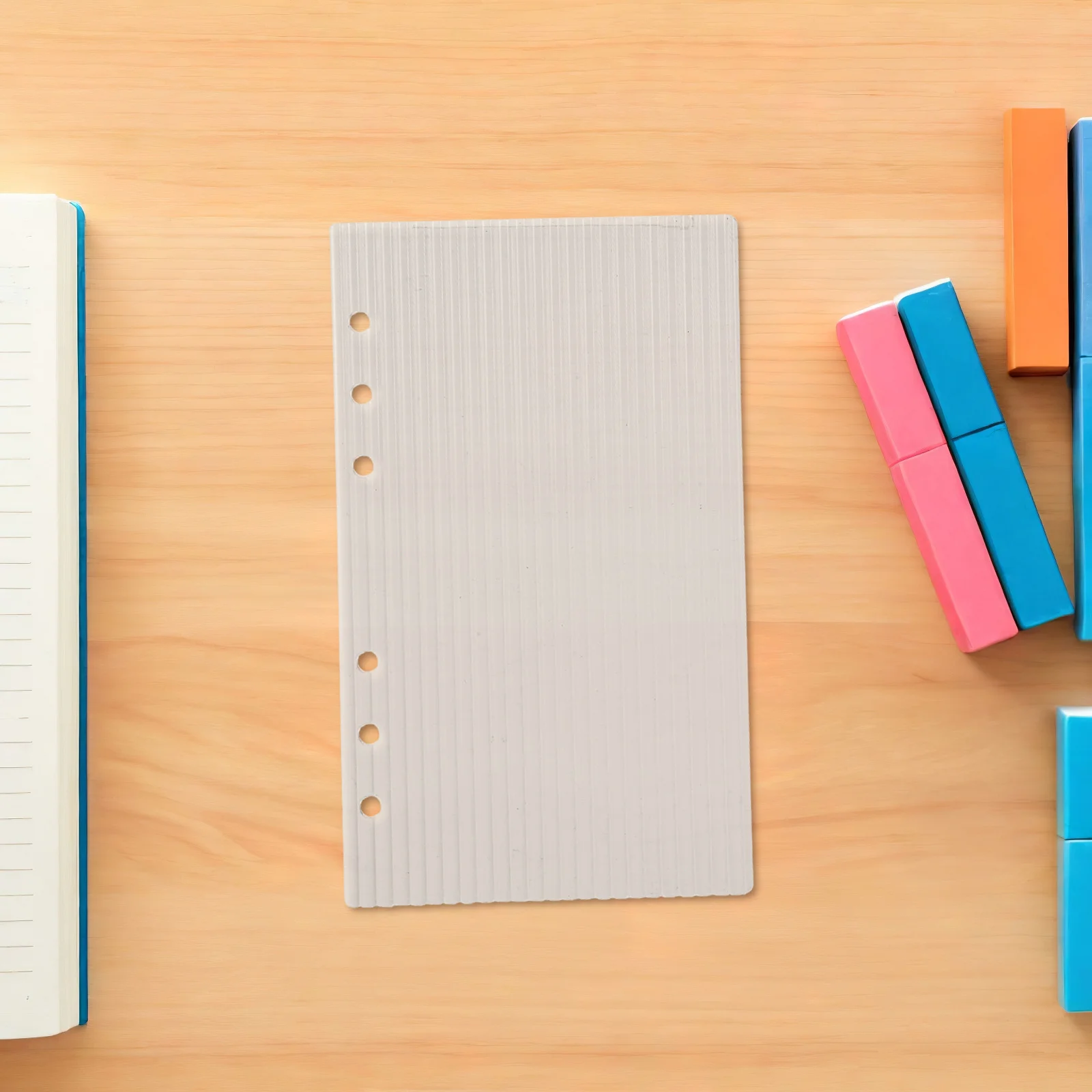 

Refillable Loose Leaf Binder Cover Acrylic Transparent Notebook Shell for A6 Size Journal Planner Portable Travel Organization