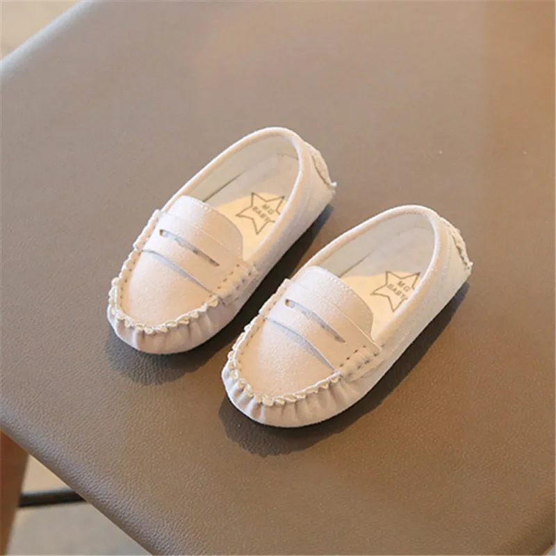 Children Loafers Shoes Boys Flat Sneakers Baby Kids Casual Shoes Toddler Girls Breathable Slip-on Shoes Soft Bottom Solid Color