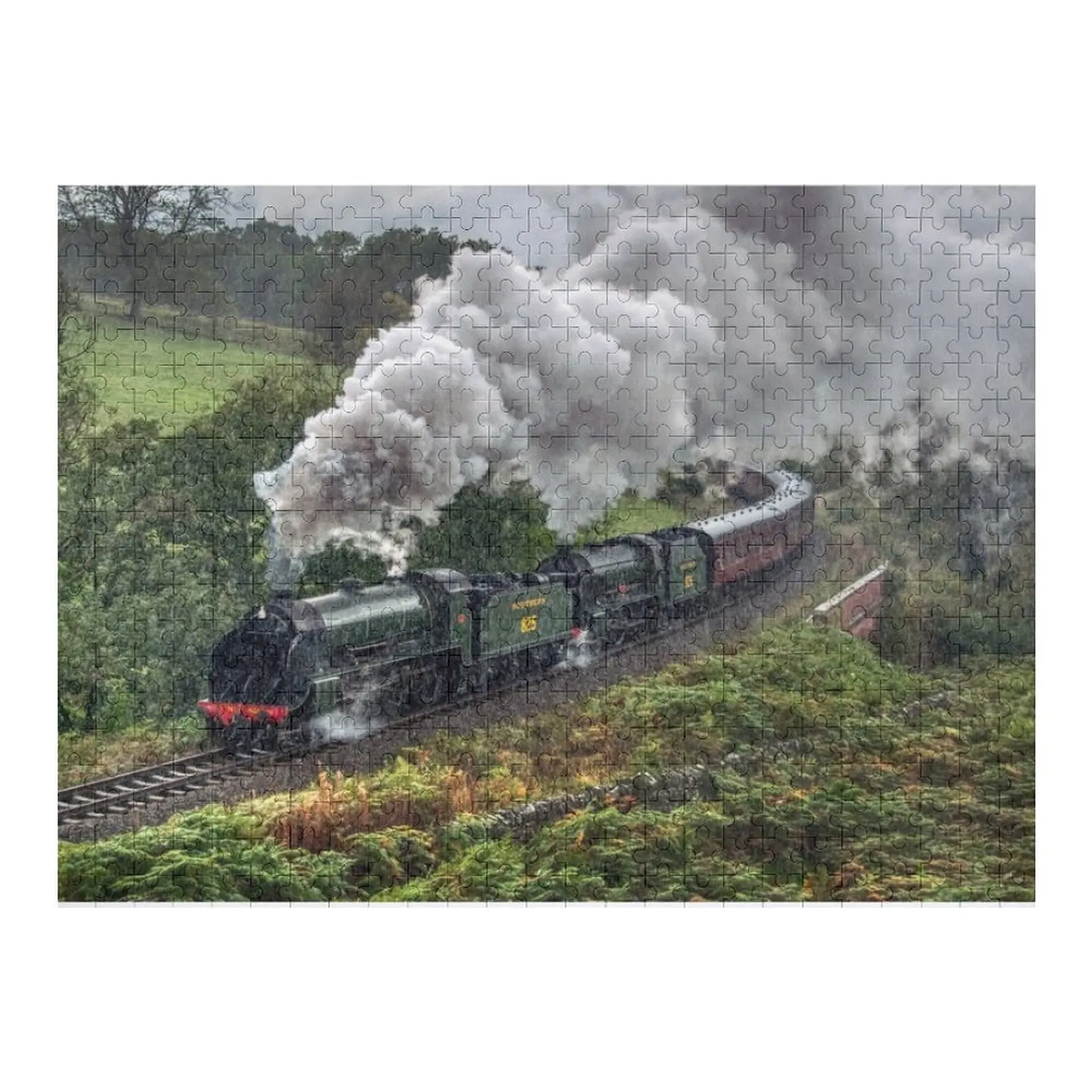 

A pair of Southern Railways Locomotives in the rain Jigsaw Puzzle Customized Picture Puzzle