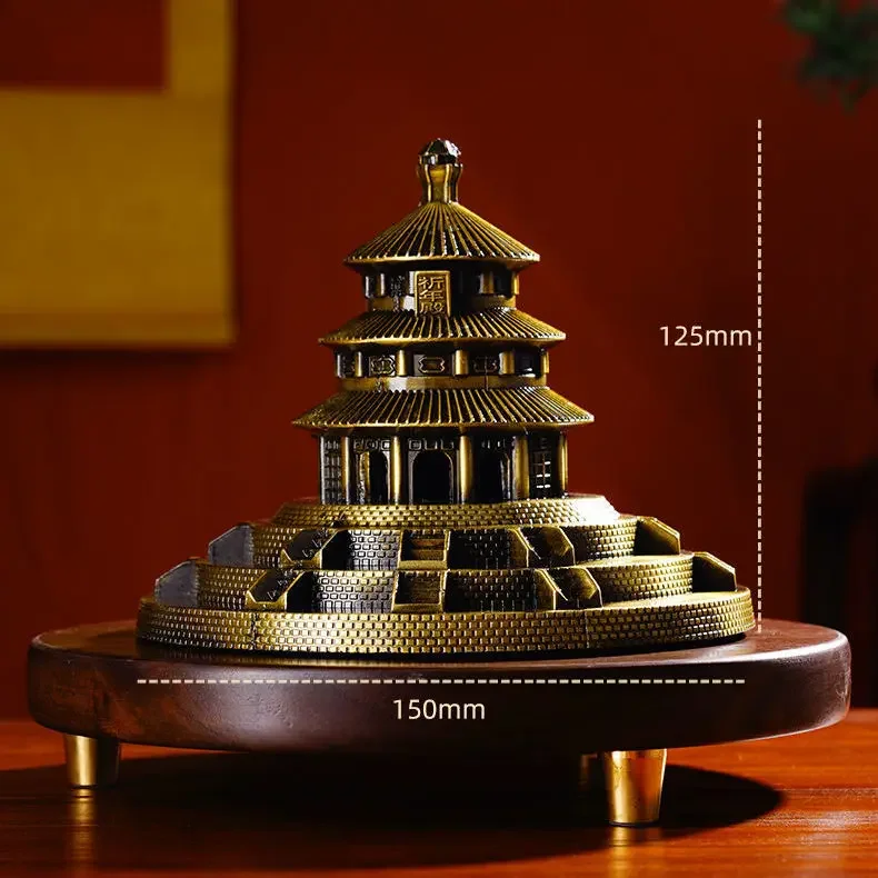 Chinese Beijing alloy building porch decoration tourist souvenirs Antique decoration Chinese style Temple of Heaven model