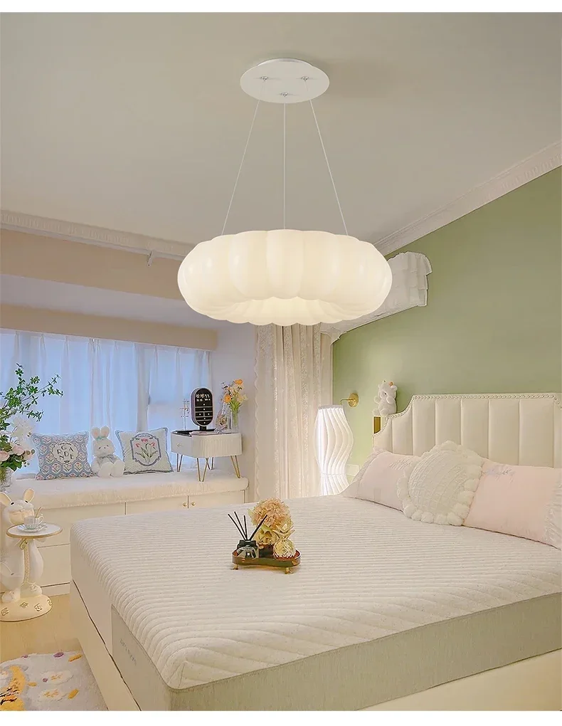 

Современная люстра-облако, светодиодный круглый белый потолочный светильник, декоративные светильники для спальни GN458TB