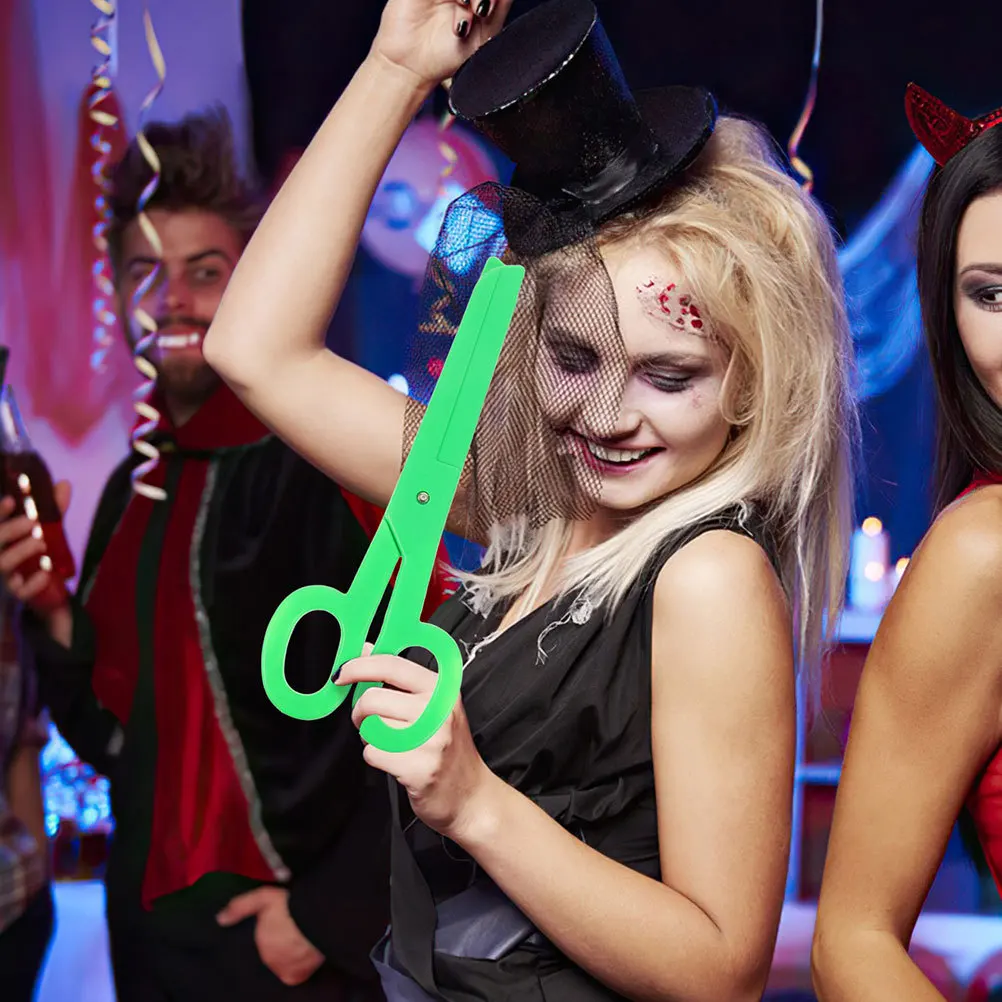 

3Pcs Clown Scissors Large Plastic Realistic Performing Prop Stage Supply Cosplay Party Accessory Cosplay Prop Stage Supply