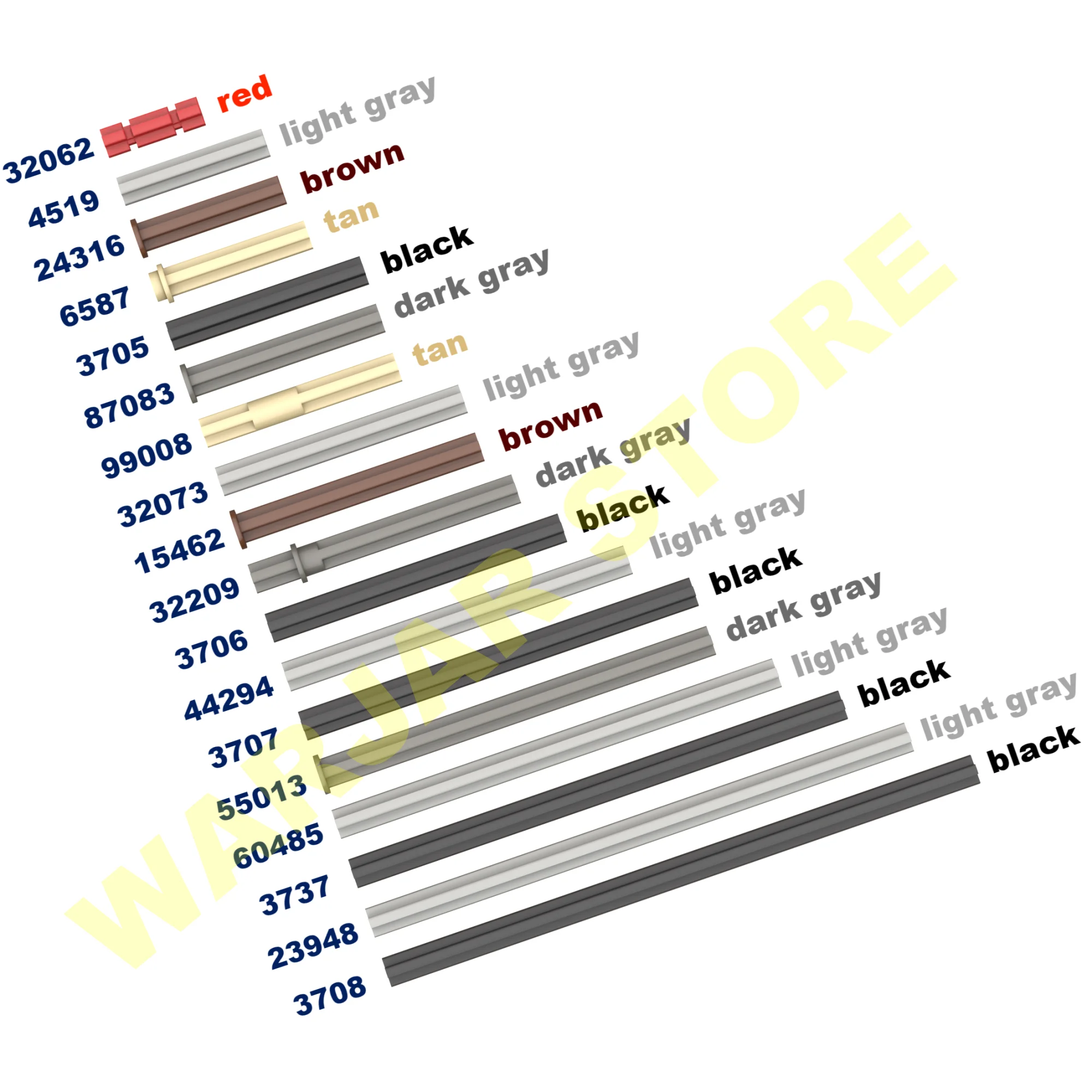 

18x10 шт. 180 шт. технические строительные блоки, детали крестовой оси, аксессуары MOC, совместимые с 32062 4519 3705 32073 23948 87083 15462