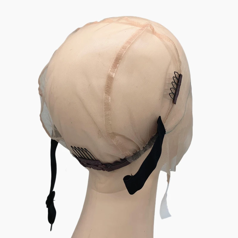 HD Full Lace Wig Cap Adjustable Straps Elastic Bands Wig Comb Ventilating Knotting Accessory for Wig Making