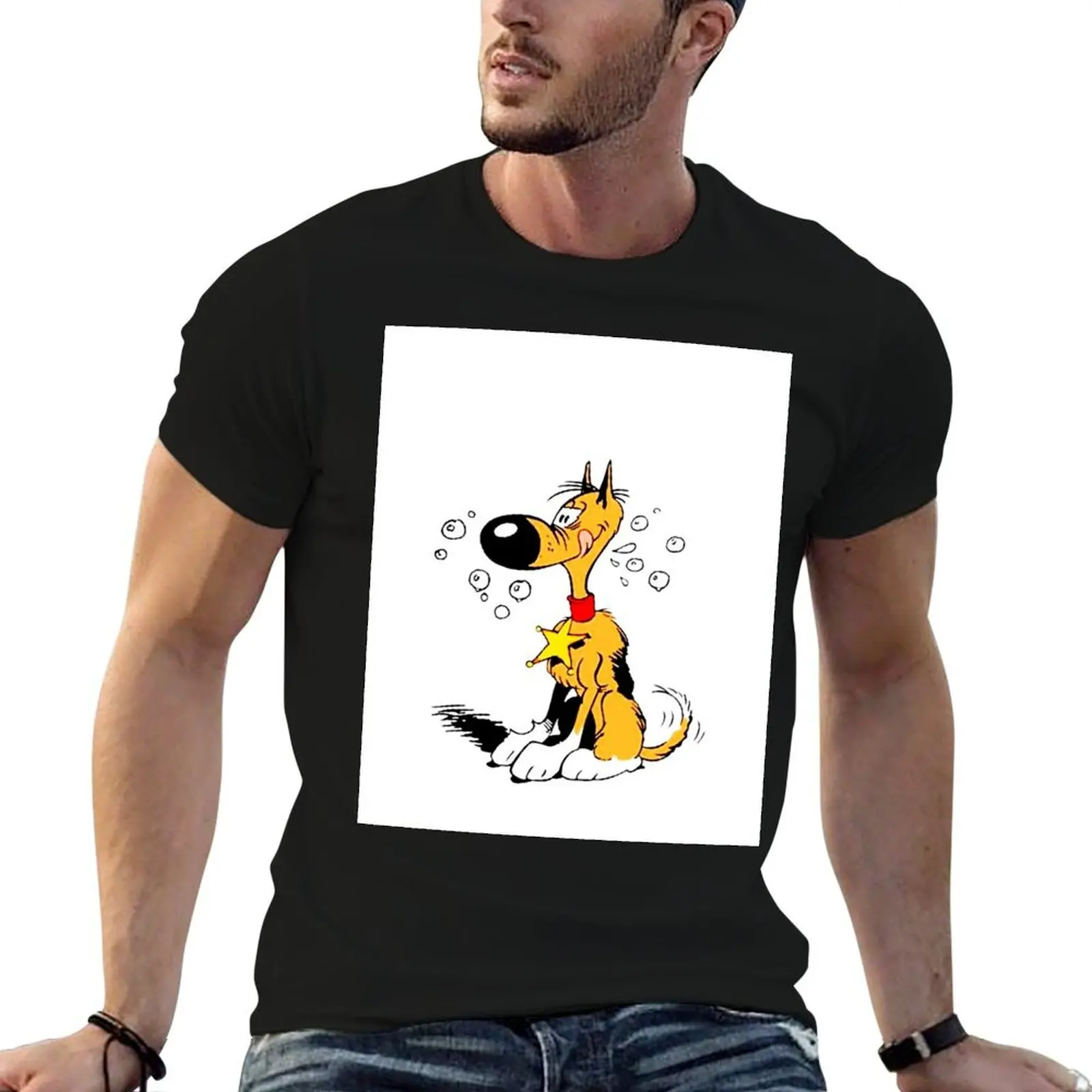 Rantanplan Sheriff T-Shirt Casual Streetwear Short Sleeve Tee