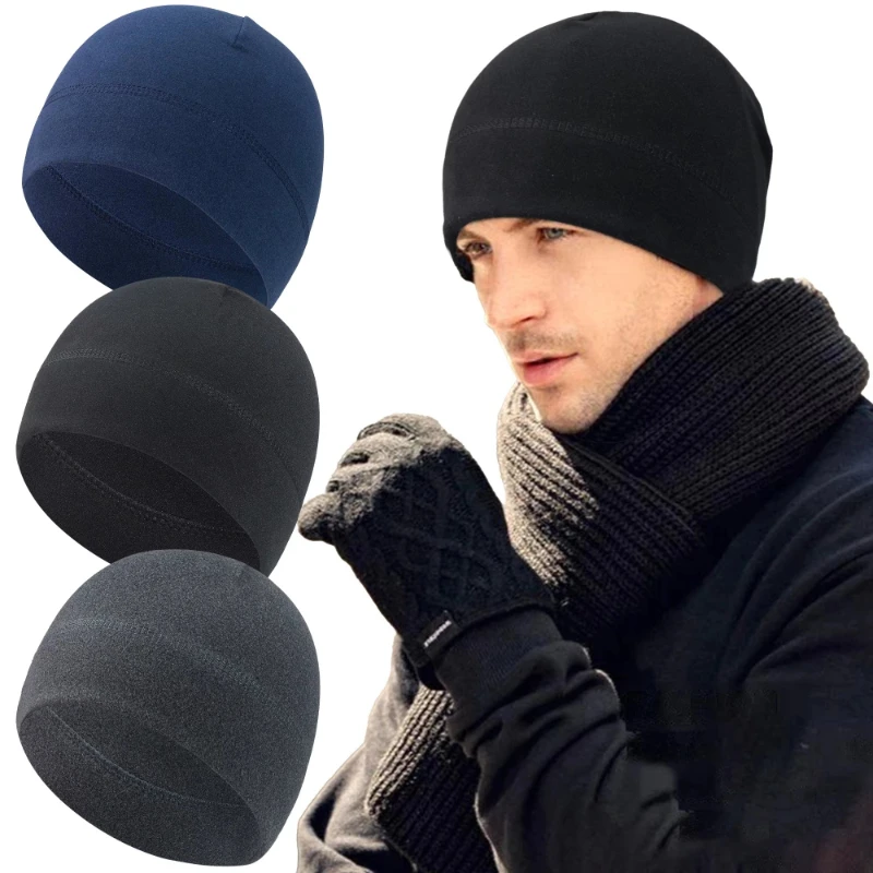 

1-3 шт. ветрозащитная флисовая шапка-бини для женщин и мужчин, зимняя теплая лыжная велосипедная шапка, мягкая термошапка для холодной погоды для большой головы
