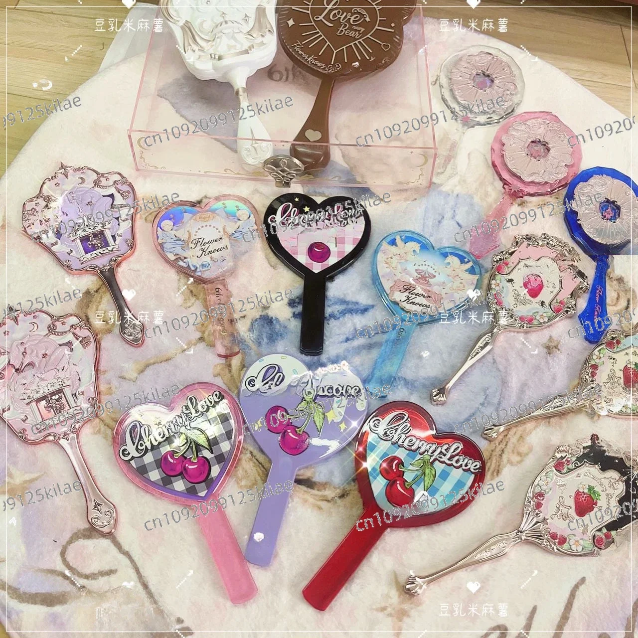 Unicorn Rococo Circus Cherry Party Chocolate Flower God Texture Mirror