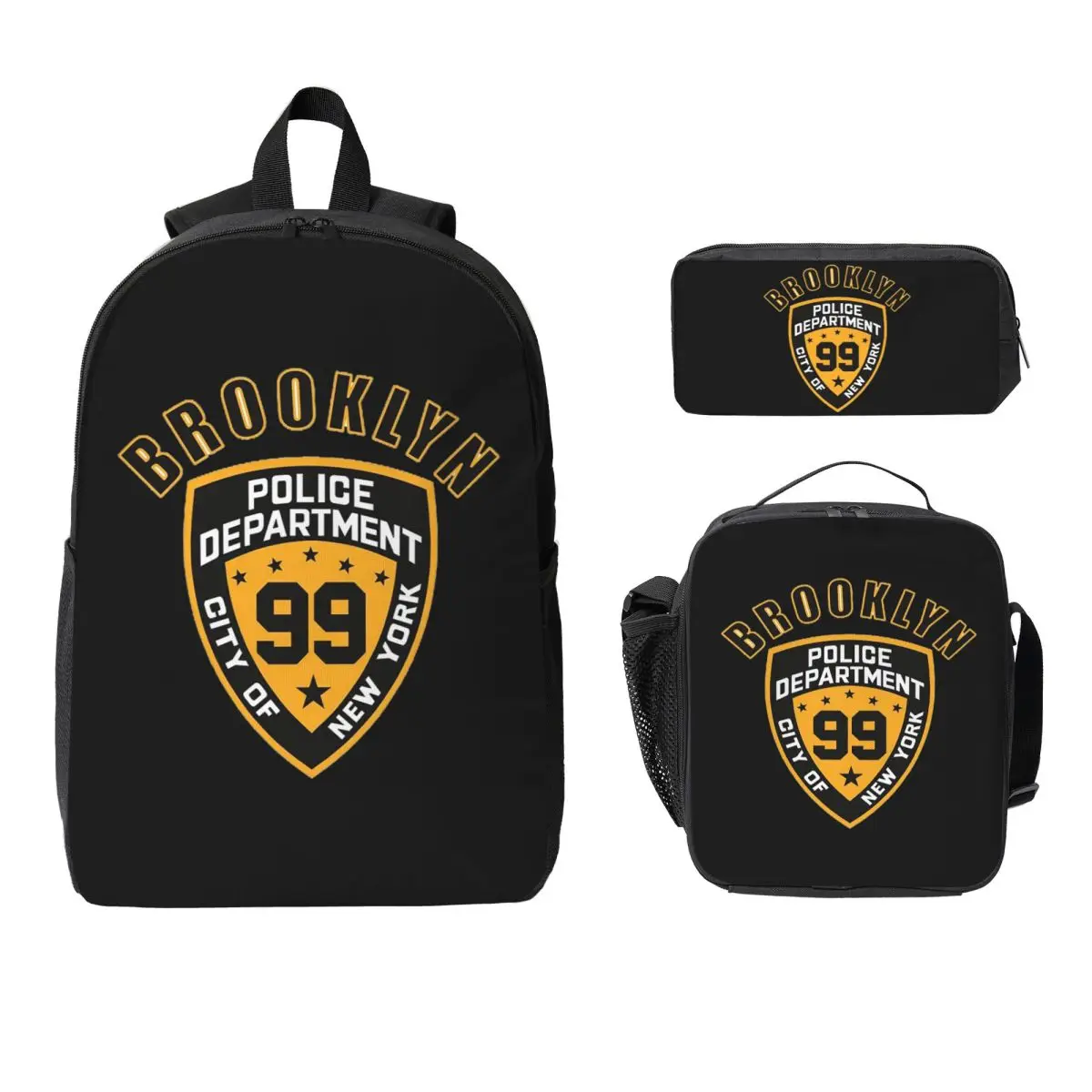 

Brooklyn Nine Nine - 99th Precinct Mug Backpack BookBag School Bag Computer Shoulder Bags 3ps Insulated Lunch Bag Pencil Case