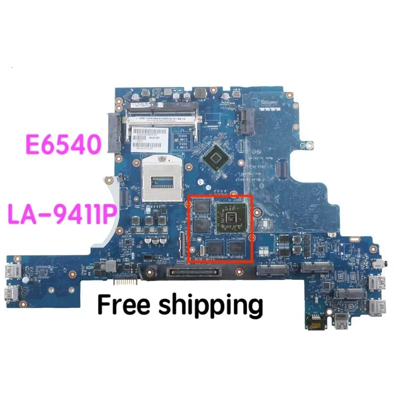 Adecuado para la placa base del ordenador portátil Dell Latitude E6540 VALA0 LA-9411P Rev: 1,0 CN-0VWNW8 0VWNW8 100% probado completamente en funcionamiento