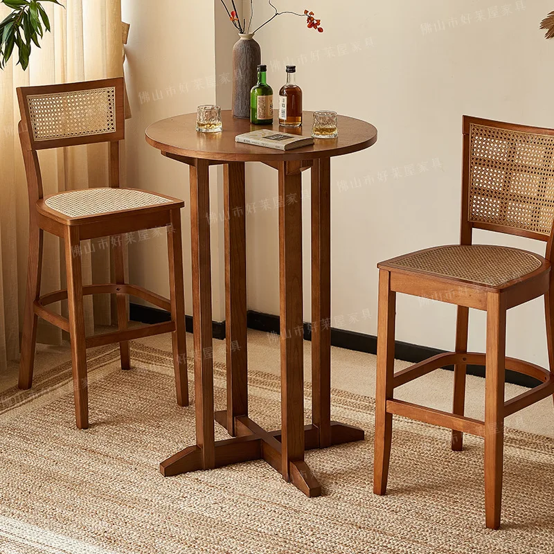 

Living room solid wood coffee table dialogue square table negotiation round sofa side bar art bedroom dining room