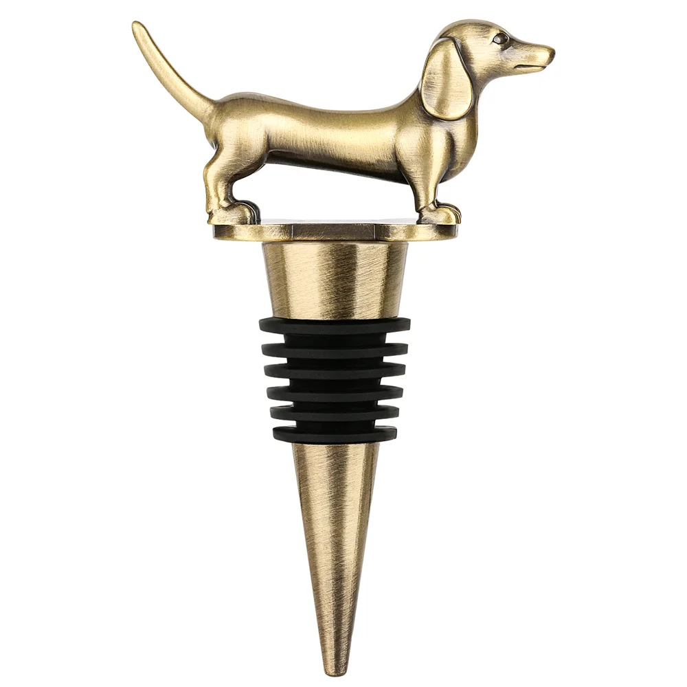 Wine Bottle Stopper Dachshund Dog Decoration Wine Gift for Dachshund Lovers Reusable Vacuum Sealed Champagne Stopper