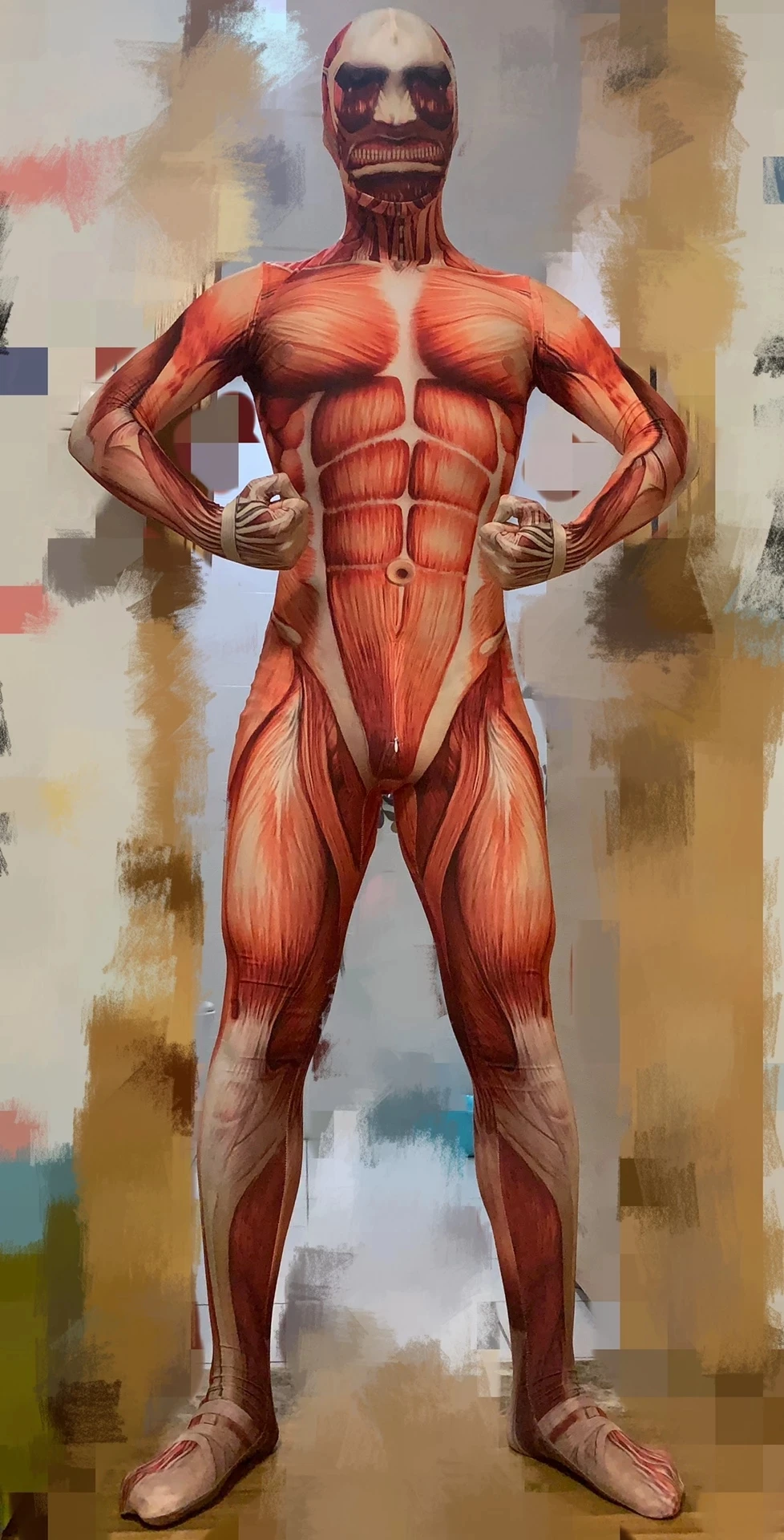 Disfraz de Attack on Titan para hombre y niña, mono con estampado 3D de Attack on Titan, Catsuit Zentai