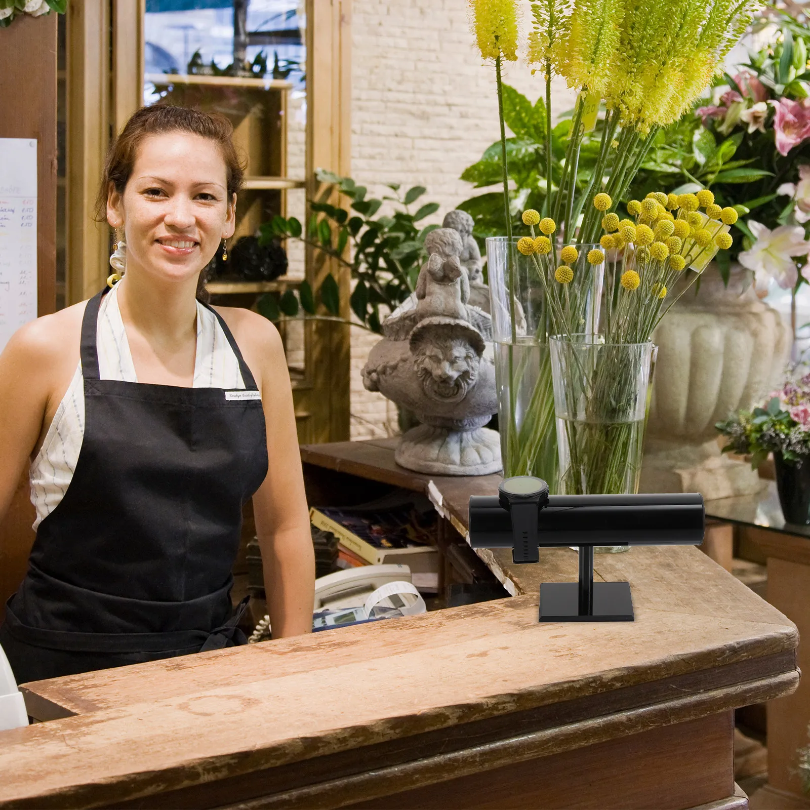 

1 шт. Т-образная акриловая подставка-органайзер для украшений: держатель для часов, браслетов, ожерелий, браслетов на ногу, повязок на голову