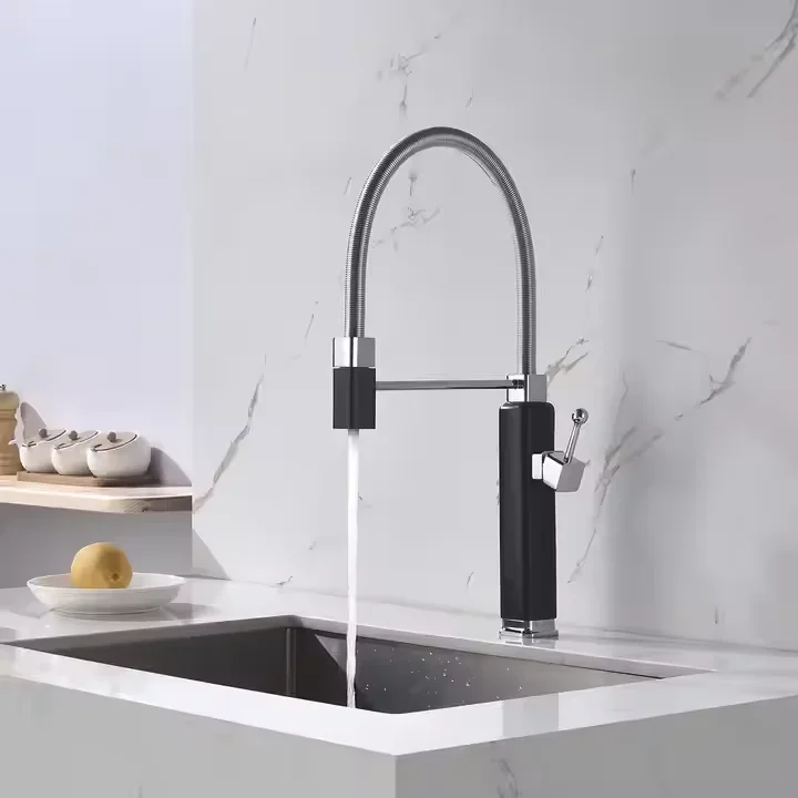 Retro luxury kitchen cold and hot dual-purpose pull-out high-end household faucet