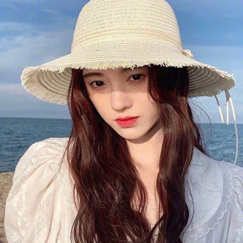 New adult hat women's vacation wide-brimmed seaside