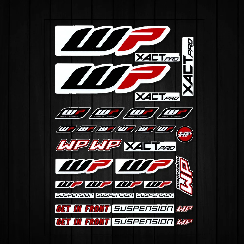 WP Aksesori Stiker Moto Dekorasi Modifikasi Suspensi Reflektif Fork Decal Tahan Air Motor SET Lengkap 18CM X 27CM