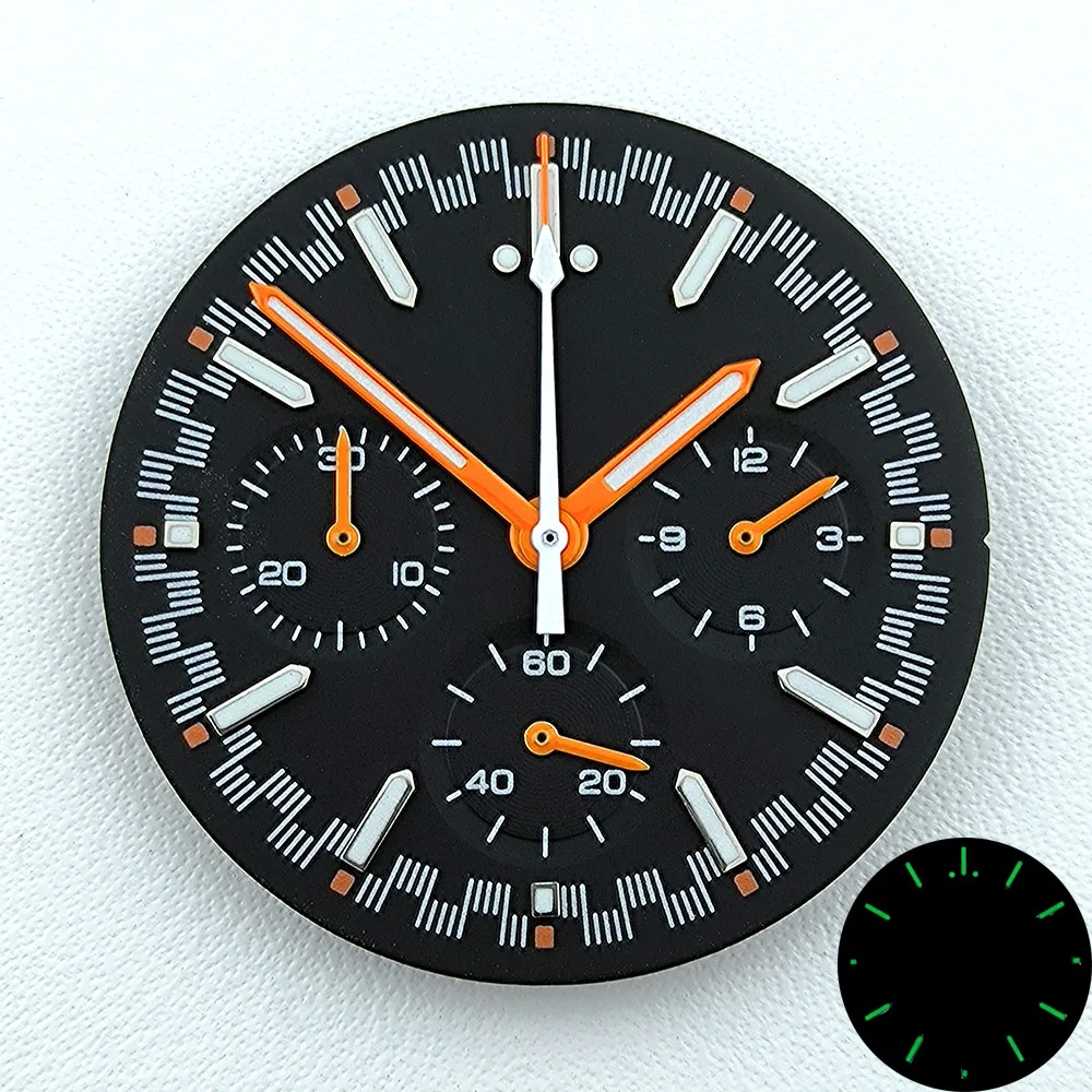 

VK63 dial 32.5mm No Logo Dial Panda Dial Green luminous Dial fit VK63 movement watch accessories repair tools