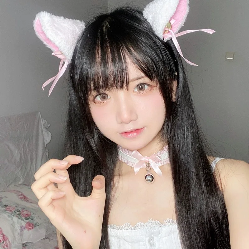 Kawaii Cat Ear Anime Lolita Hair Accessories Hair Clip Headband Cat Claw Gloves Tail For Girls Cat Ears Hair Band Cosplay Props