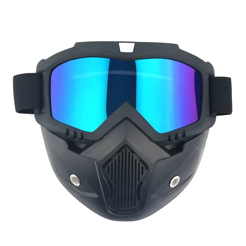 Unisex Skiing Face Mask Snowboard Goggles Snowmobile Skiing Safety Goggles Motocross Riding Glasses Windproof Removable