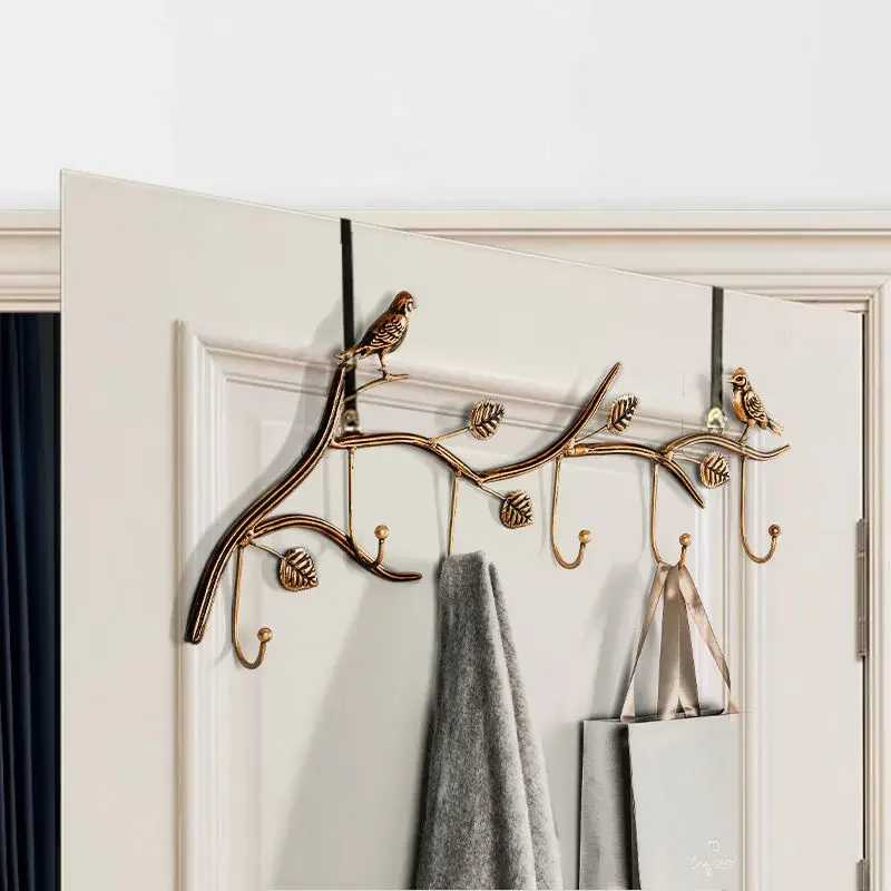 Creative No-Drill Wall Hook Organizer for Bedroom, Entryway, or Closet Door, Space-Saving Hanging Rack