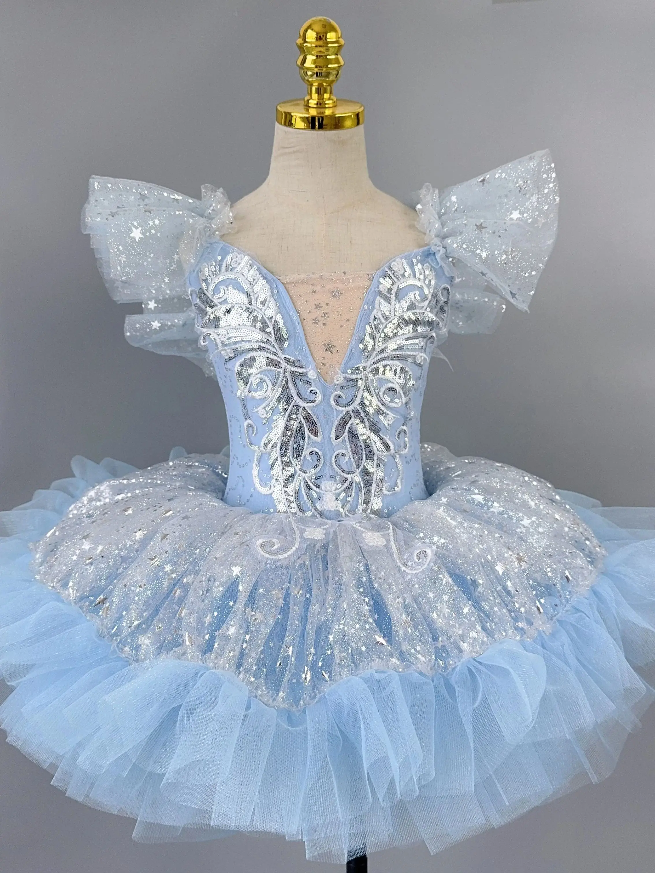 Dziewczęca spódniczka baletowa z cekinami, tutu, kostium taneczny dla dzieci, nowoczesna sukienka księżniczki na przyjęcie dla dzieci