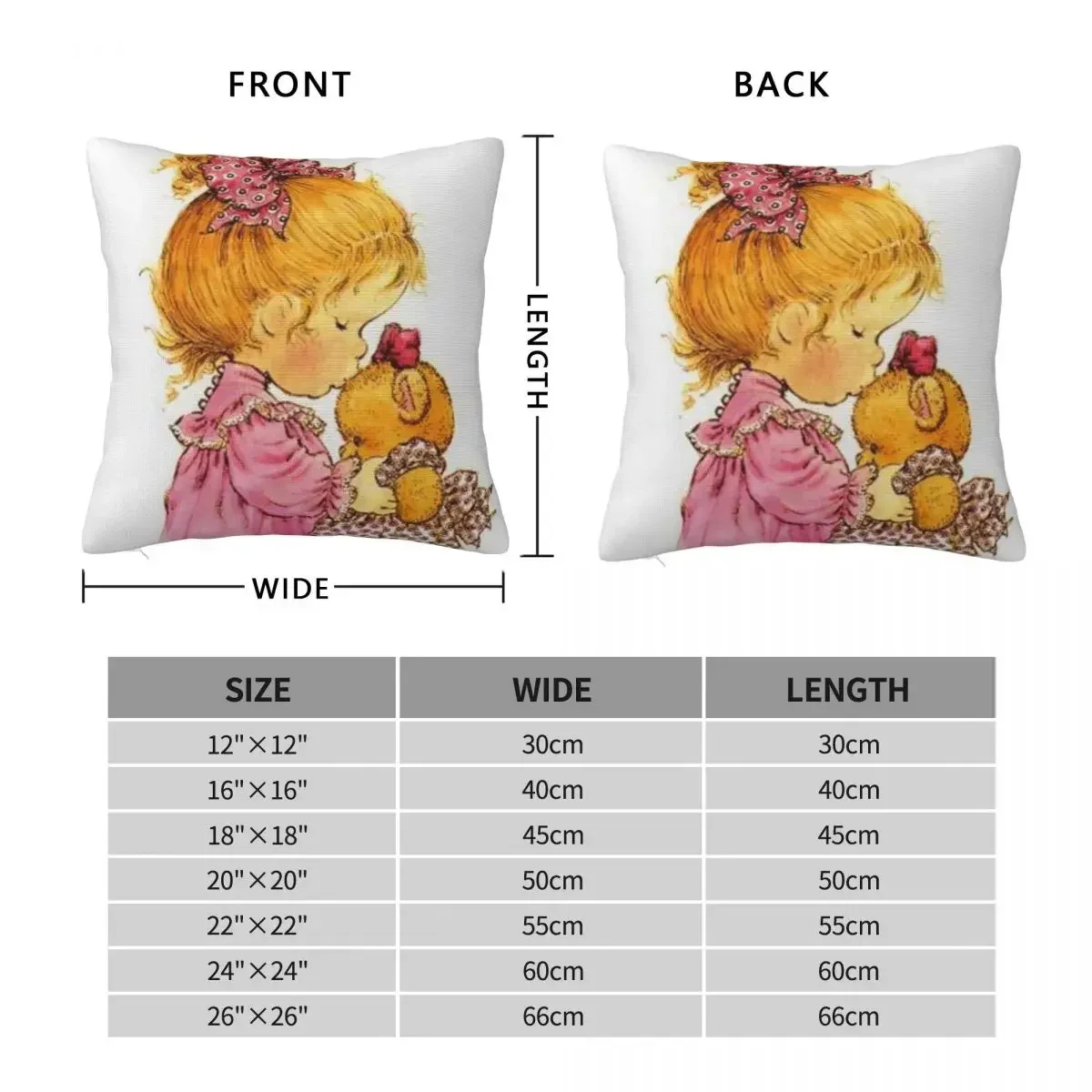 Sarah Kay Swing Girl (3) Square Pillowcase Pillow Cover Polyester Cushion Decor Comfort Throw Pillow for Home Living Room