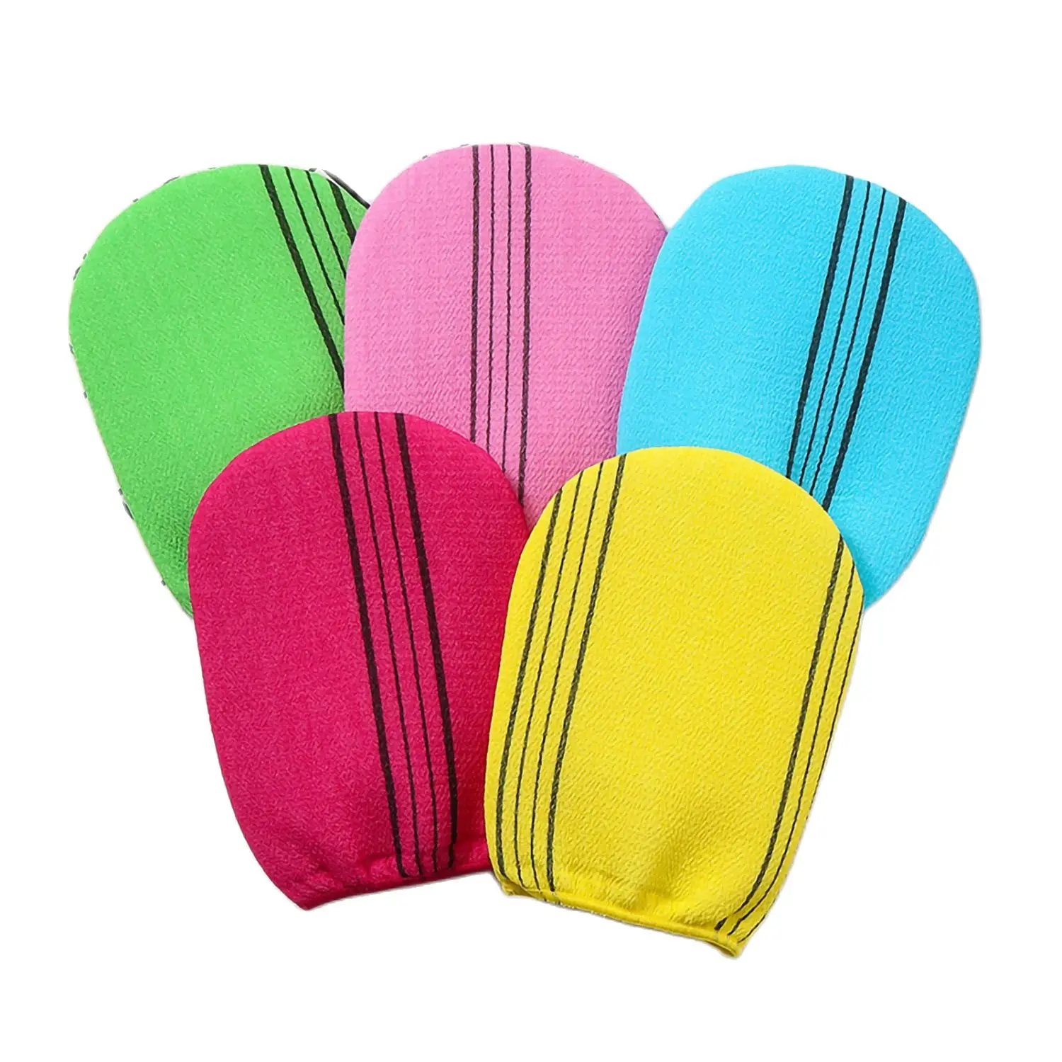 2 Pack Körper Peeling Bad Mitt Handschuhe Dead Skin Remover Dusche Koreanische Peeling Schwamm Luffa für Männer Frauen