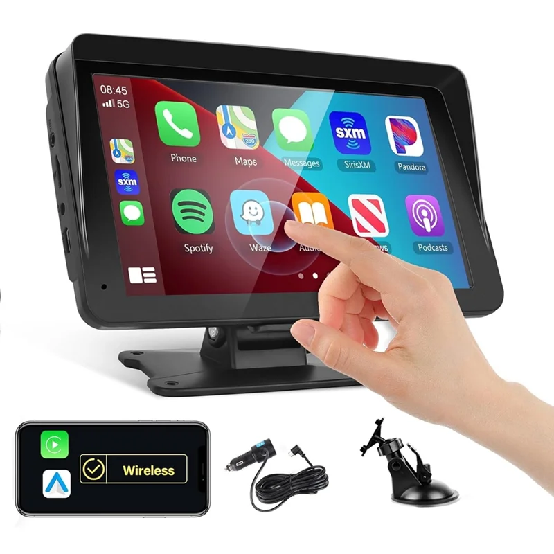 Classy-Portable Wireless Carplay Screen 7 Inch Car Radio With Android Auto Car Multimedia Player With Bluetooth