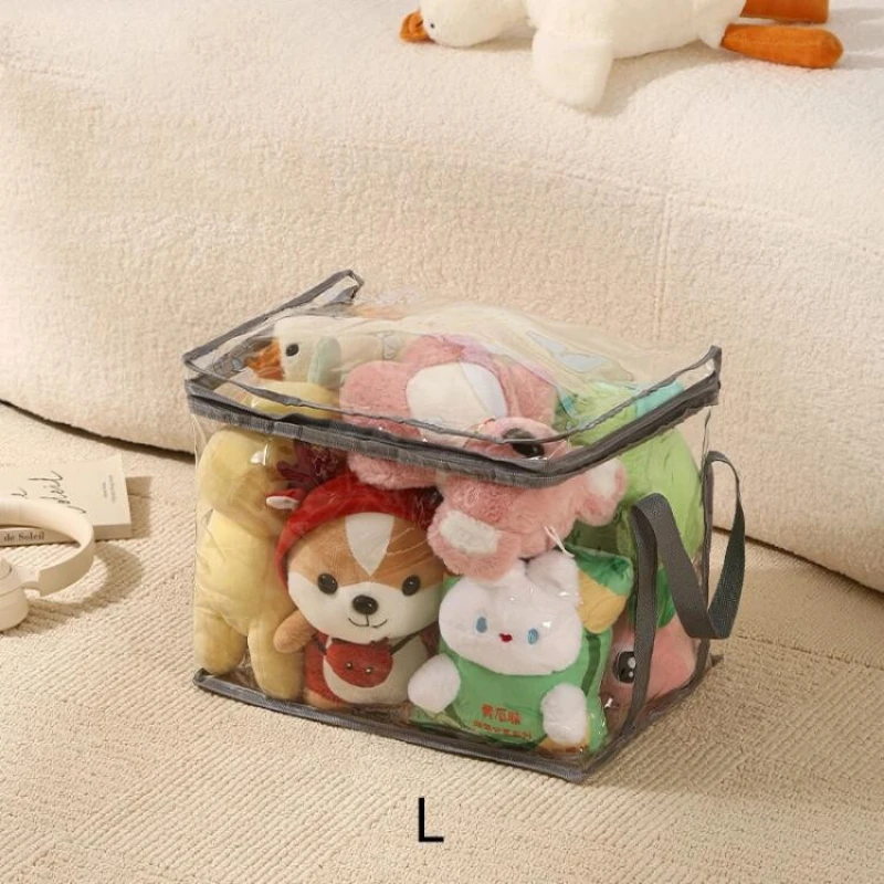 PVC Plush Toy Storage Bag Large Capacity Children's Toy Organizer Box Student Book Waterproof Sorting Pouch