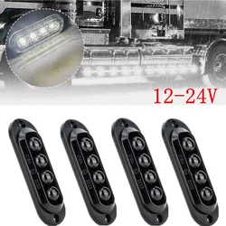 LED Side Marker Lights para reboque, caravana, Clearance Marker Light, camião, caminhão, âmbar, vermelho, branco, 12V, 24V, 4Pcs