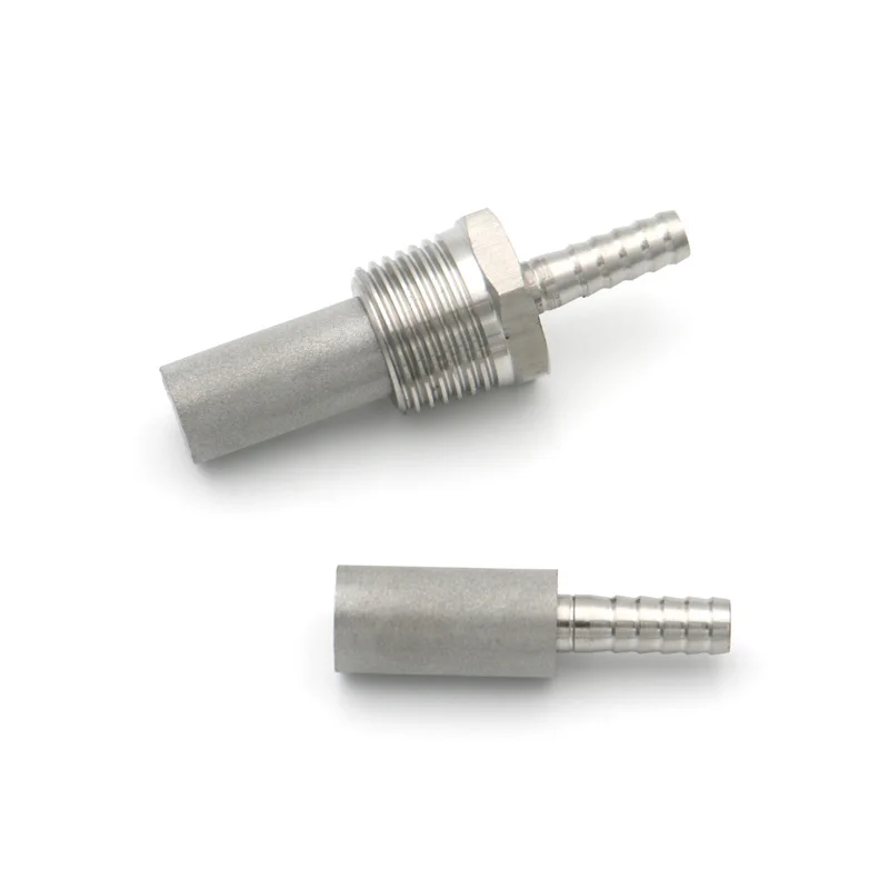 0,5 2 mikrony Homebrew natlenianie kamień dyfuzyjny SS316L stal karbonizacja napowietrzanie do piwa wino narzędzie Bar 1/2 "NPT 1/4" Barb