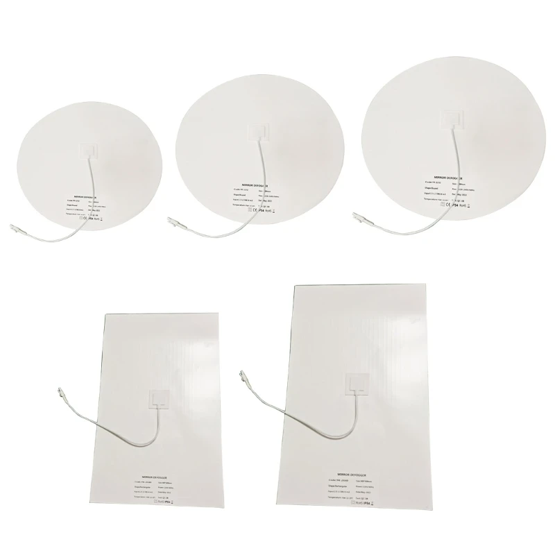 Bathroom Shower Mirror Protective Film Anti Fog Window Electronic Heating Film 110V Round Square Anti-fog Film for Home