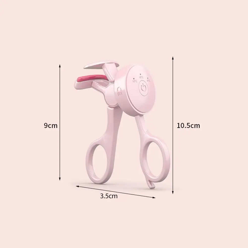 USB Rechargeable Heated Eyelash Curler - Pain-Free Natural Curling, Clamp-Free Design, Long-Lasting Lift