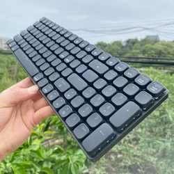 MiFuny Ultrathin Mechanical Keyboard Custom Tri-mode Low profile  Axis Chocolate Axis Aluminum Alloy Panel Magic RGB Keyboard