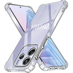 Luxury Clear Phone Case for Redmi Note 14 4G 14 13 Pro Plus Max Back Transparent Soft Shockproof Full Cover Protective Camera