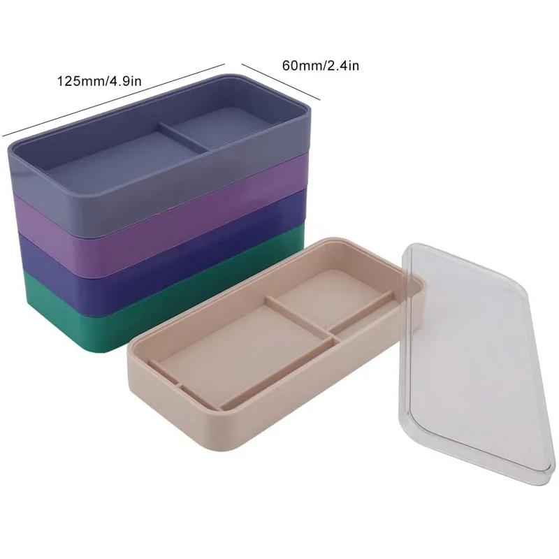 Caja de almacenamiento de piezas de reloj de 5 capas, contenedor de plástico colorido para piezas de movimiento de reloj, manualidades, piezas pequeñas, joyería de cuentas