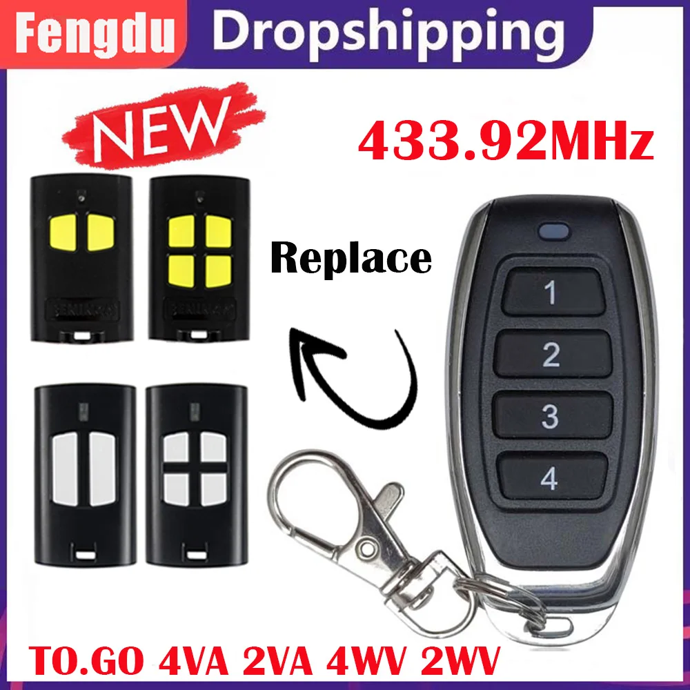 

Remote Control Garage Door Opener 433.92MHz Rolling Code Electric Gate Control Transmitter TO.GO TOGO 2VA 4VA 2WV 4WV