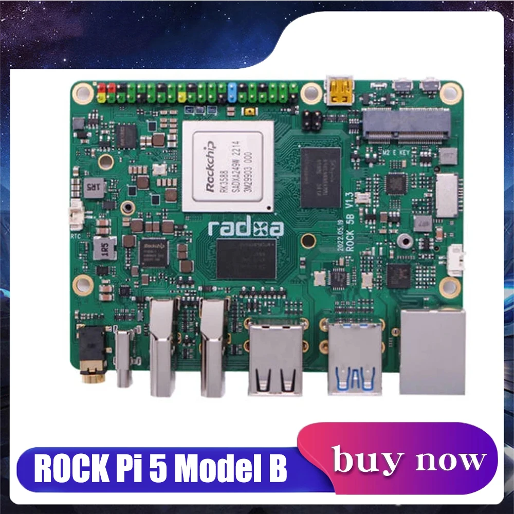 

New Radxa ROCK Pi 5B ROCK Pi 5 Model B RK3588 8 Core Development Board, RAM 4G 8G 16G Optional