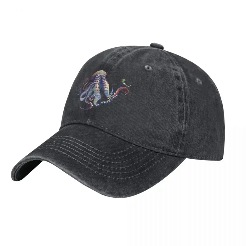 Sombrero Multicolor de pulpo con visera para mujer, gorra con visera personalizada, sombreros de protección