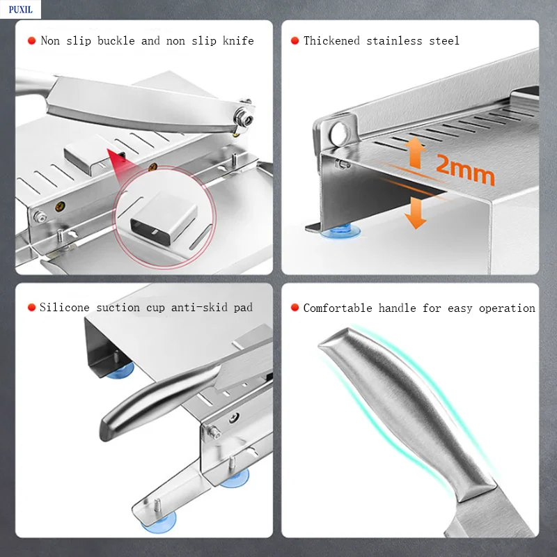 Manual Meat Slicer Slicing Machine Commercial Household Frozen Chicken Duck Fish and Lamb Bone Cutter