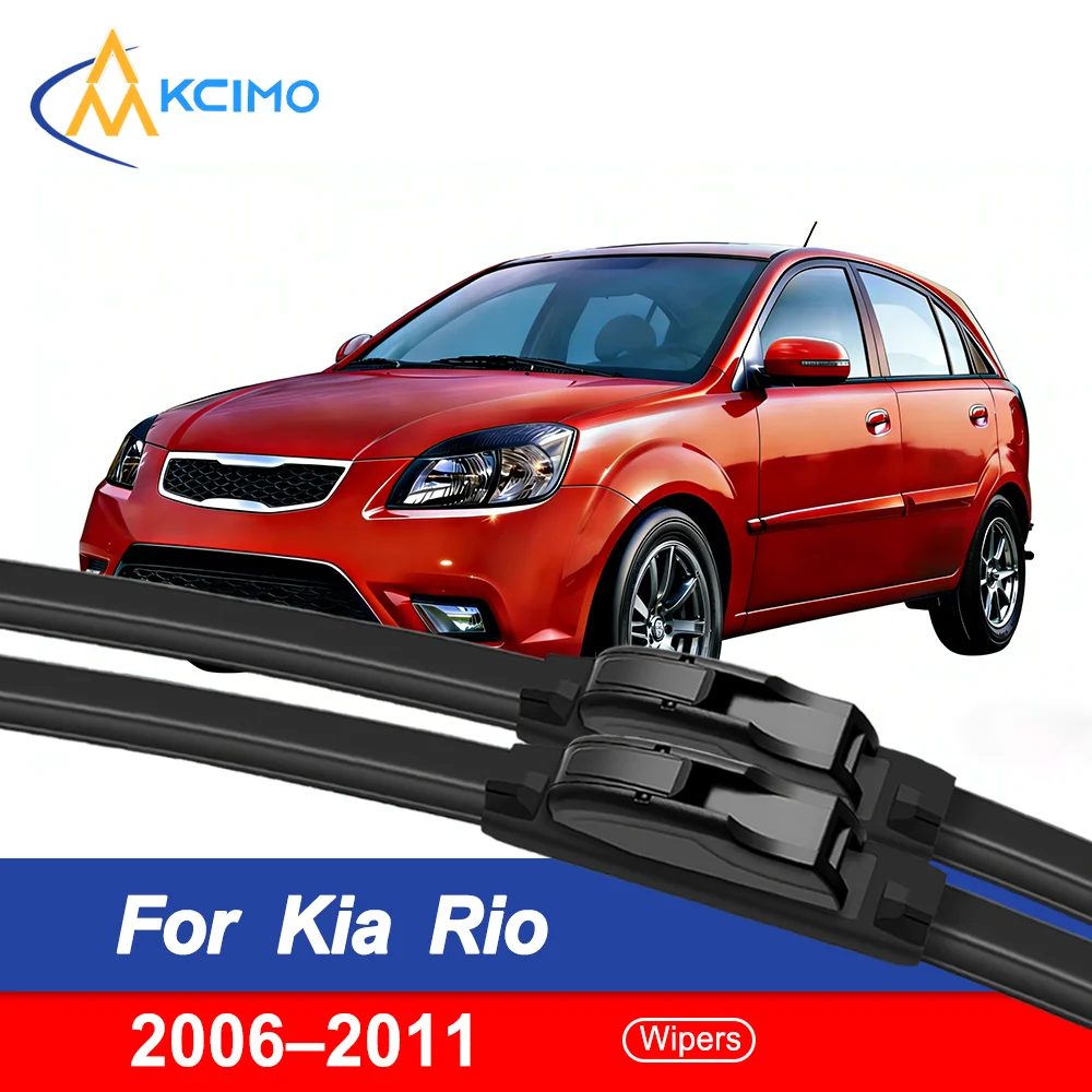 

2PCS Hybrid Windshield Wipers for Kia Sephia Sport 2006–2011 – Stainless Steel Frame, All-Season Grip, Snap-On Fit