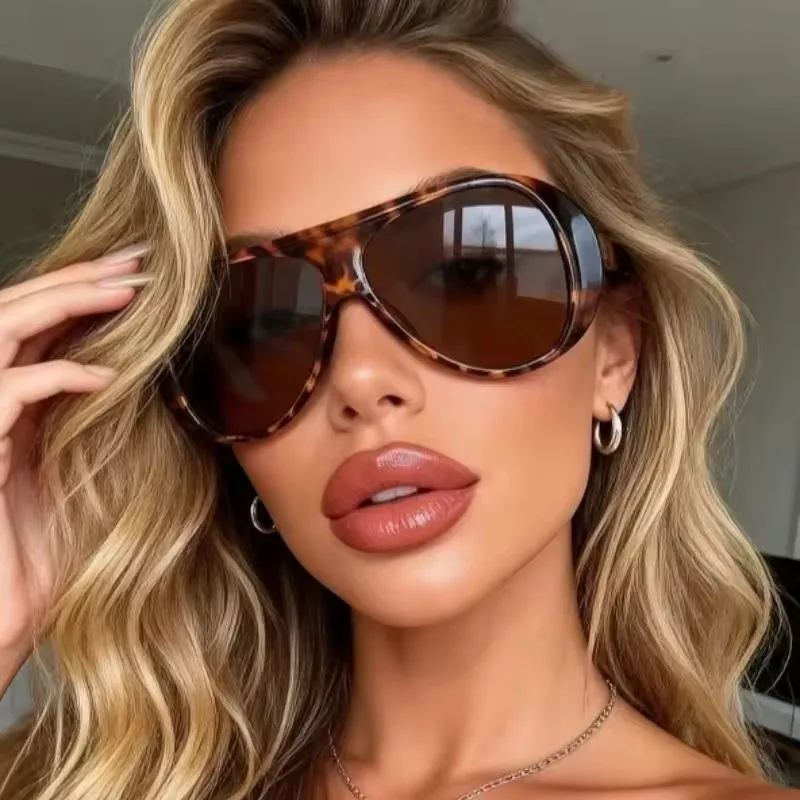Retro Aviator Sunglasses UV Protection HD Shades New Large Glasses Men and Women Driving Eyeglasses
